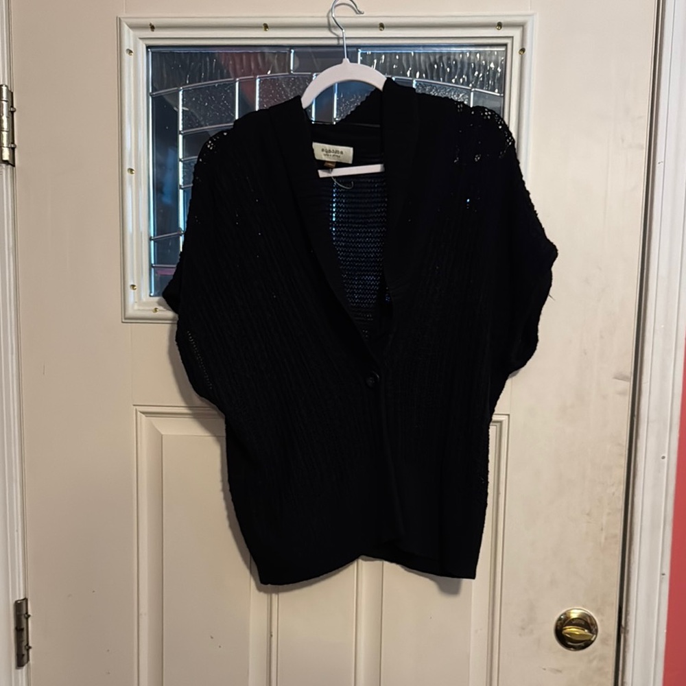 Sonoma Black Cardigan Sweater V-Neck Relaxed Fit